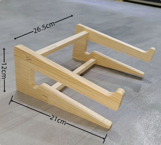 Laptop Stand for Desk with Adjustable Height (Wood)